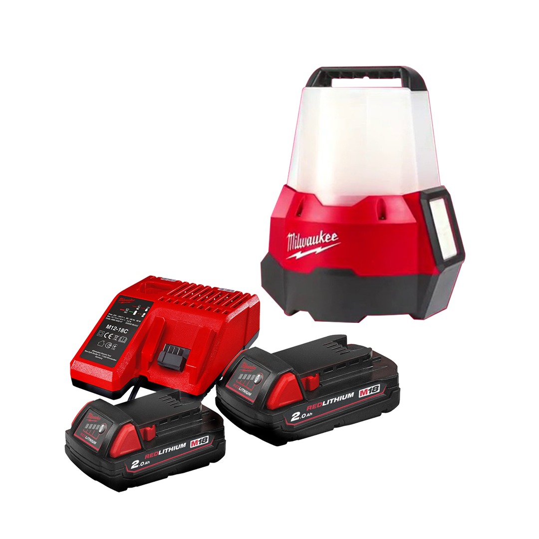 Milwaukee M18 18V AREA LIGHT- M18NRG-202 2.0Ah Battery & Charger set